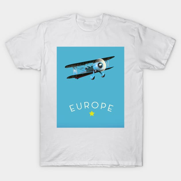 European Plane T-Shirt by nickemporium1